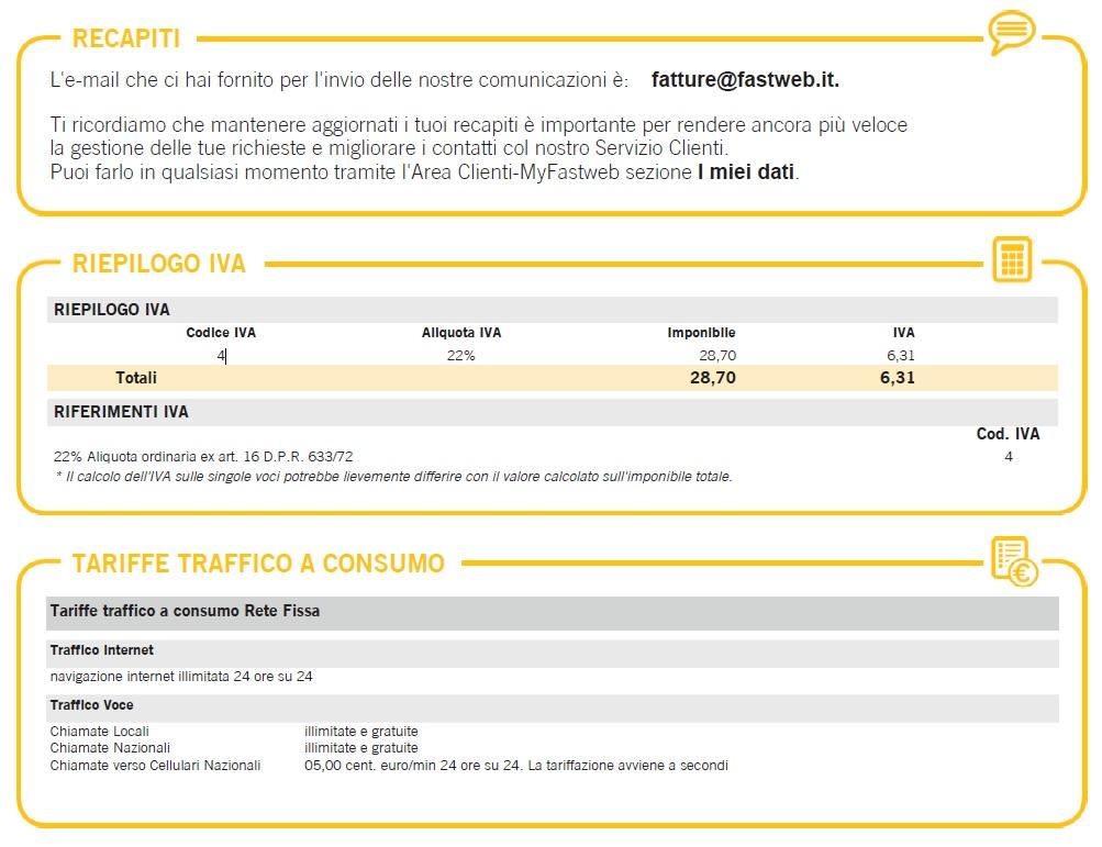 FATTURE FASTWEB SCARICA